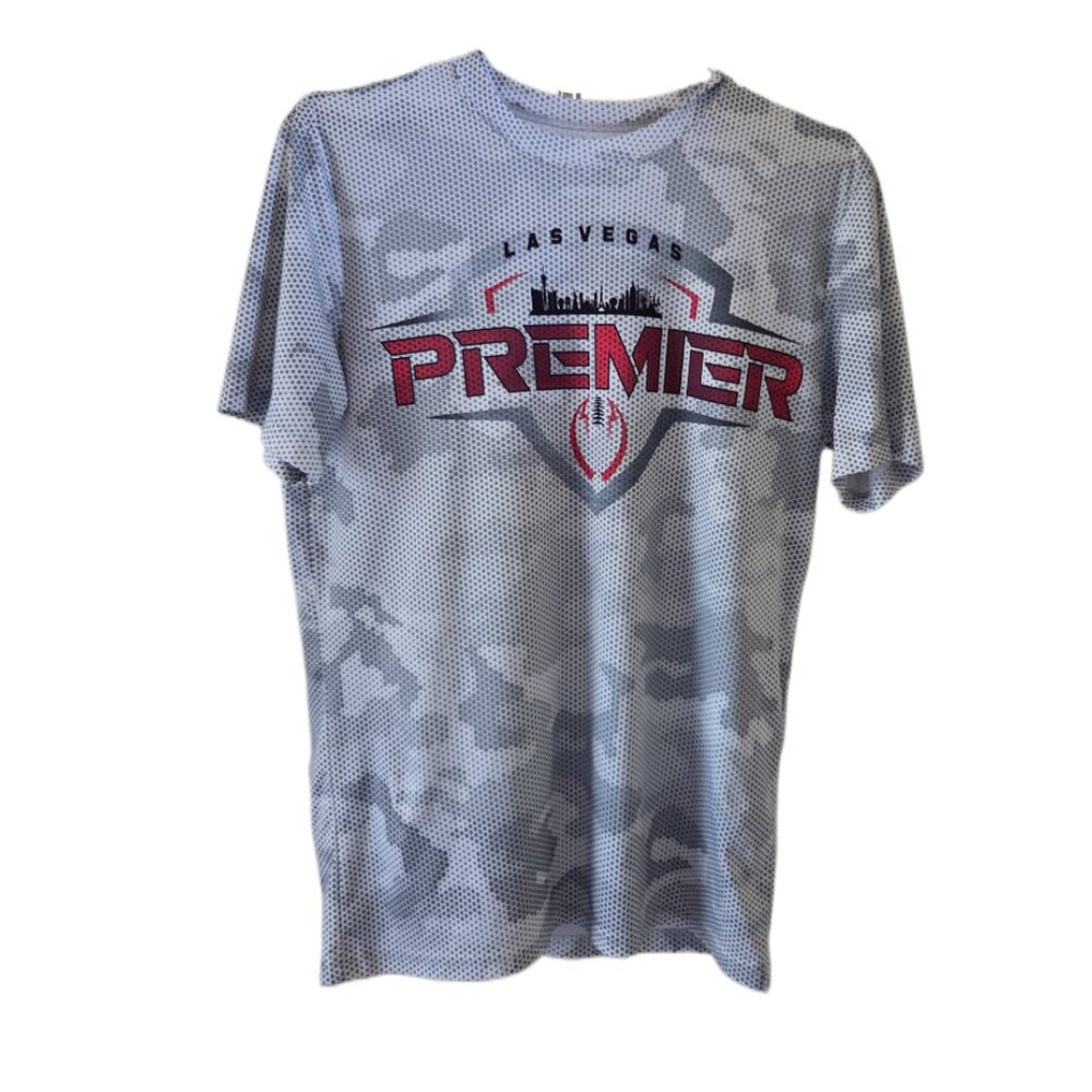 Sport-Tek Las Vegas Premier Gray/White Short Sleeve Jersey - Youth XL